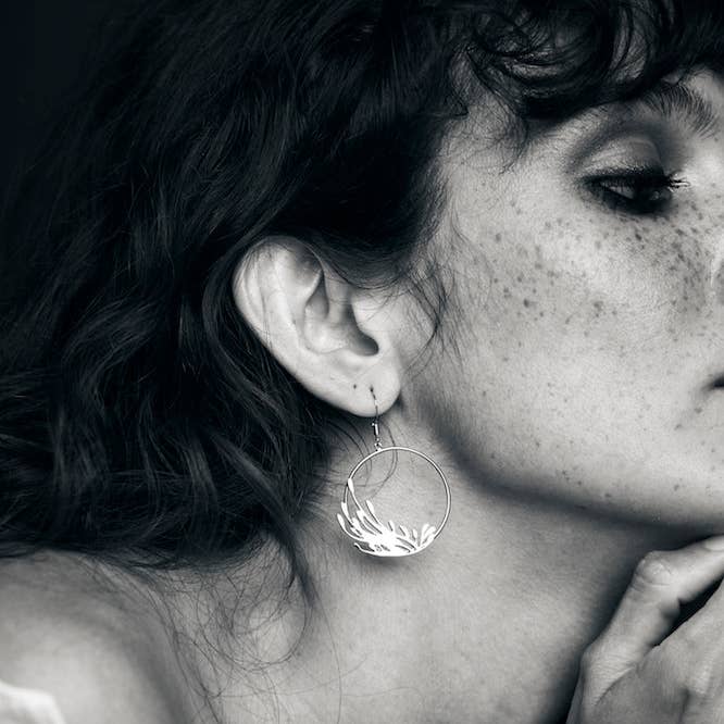 OHIA HOOP EARRINGS for wholesale by Nadja Carlotti