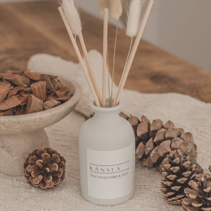 Tuscan Leather & Oud Reed Diffuser for wholesale by kansla