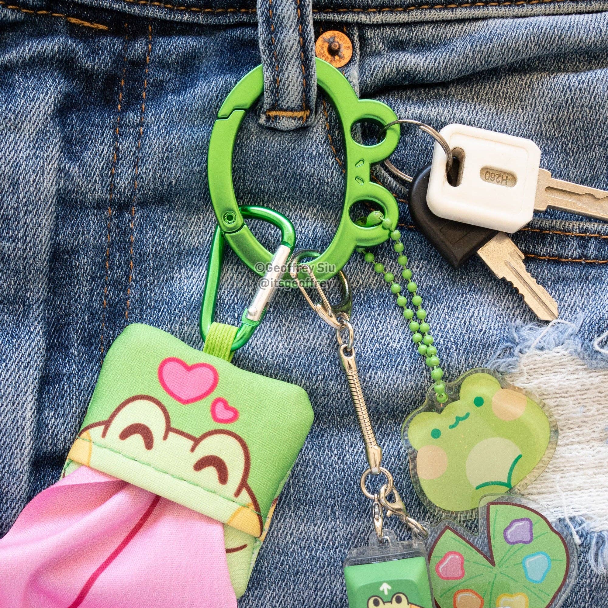 Geoffrey Siu Art LLC - Wholesale Keychain - Unisex - Cherry 'Possum Carabiners (2.9")5