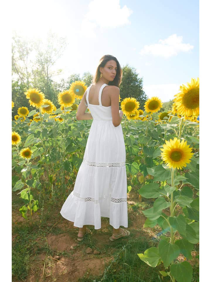 Piti Cuiti - Wholesale Jurk - Dames - SICILIA WITTE LANGE HALTERJURK