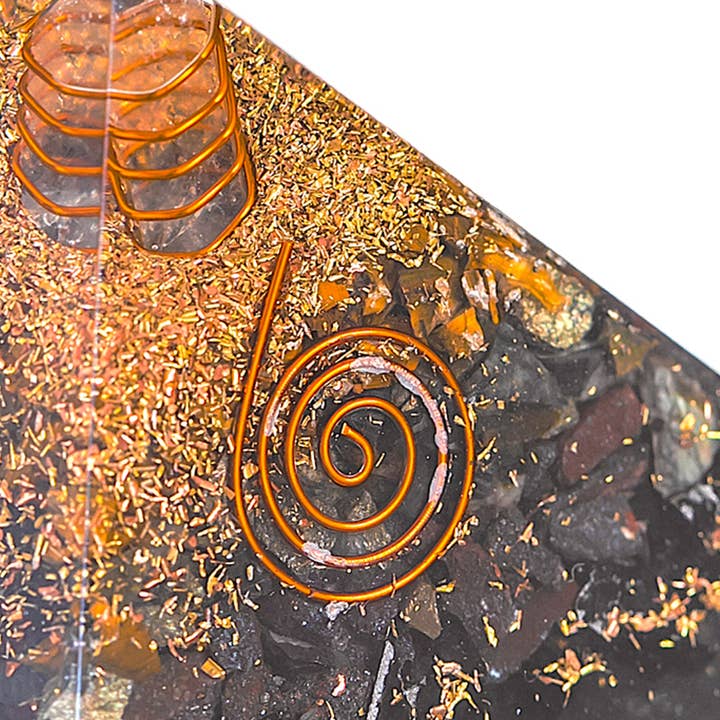 Azenway - Wholesale Spiritual Stone/Crystal - Max EMF Protection XL 85MM Orgone Energy Generator Pyramid