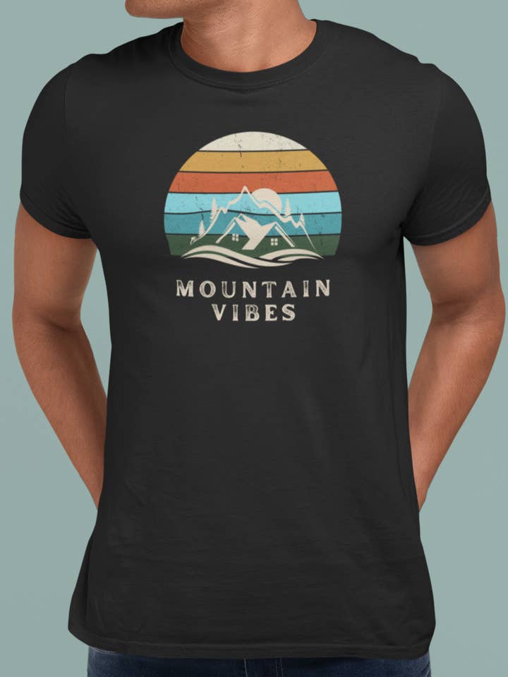 Mountain Vibes Tee for wholesale by Wander West Threads