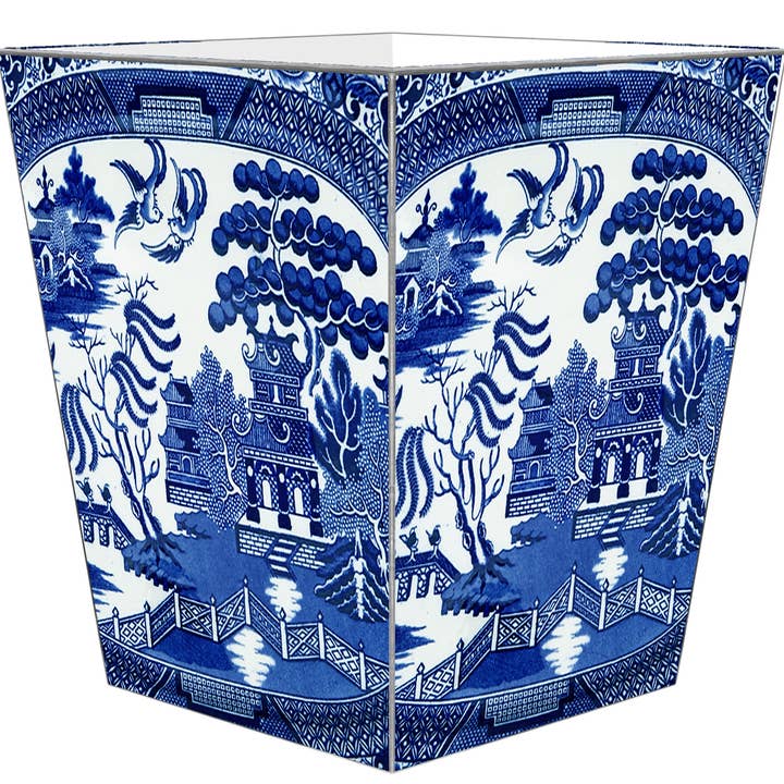 Corbeille à papier Blue Willow pour la vente par Marye-Kelley