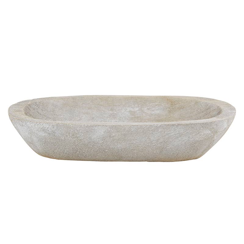 Santa Barbara Design Studio by Creative Brands - Wholesale Decorative Plate/Dish/Bowl - Paulownia Wood Dough Bowl - Small - Grey1