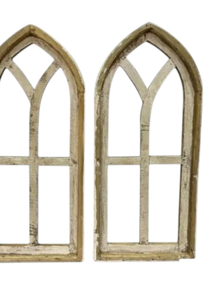 40-181-White Large Pisa Window - 2pc set for wholesale by Rustic Farm