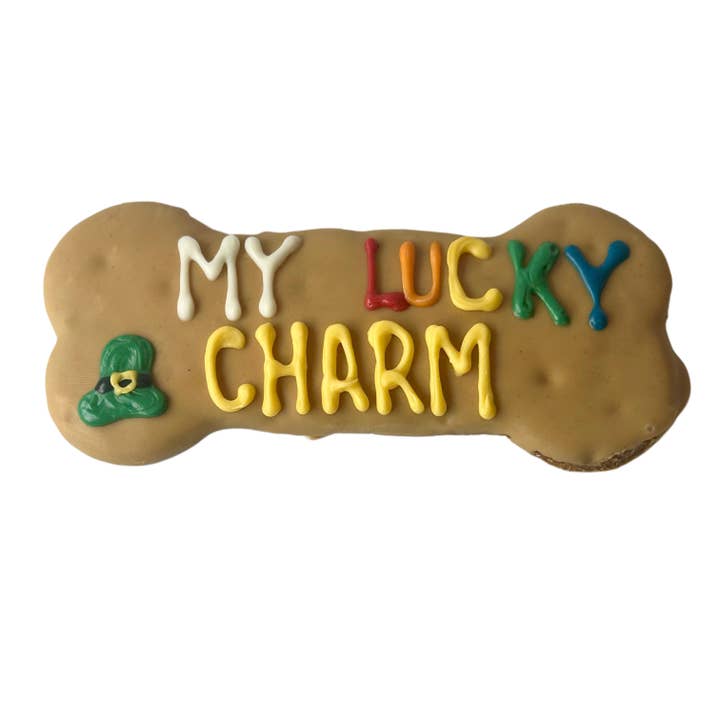 My LUCKY Charm 6" Dog Bone for wholesale by DELCO DOG CO.