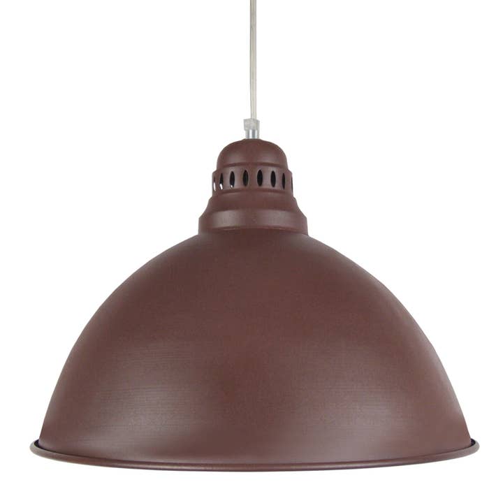 Tosel Shop – Großhandel Kronleuchter/Hängeleuchte – BACINO - Kuppel-Pendelleuchte aus Metall, braun