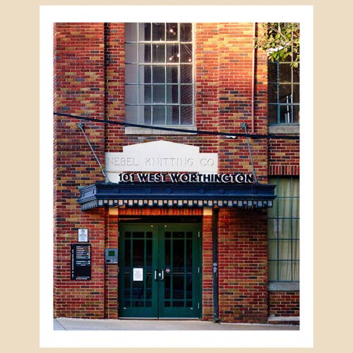 Charlotte, NC kunsttryk (8x10): Nebel Knitting Company for engroshandel hos Charlotte to Paris