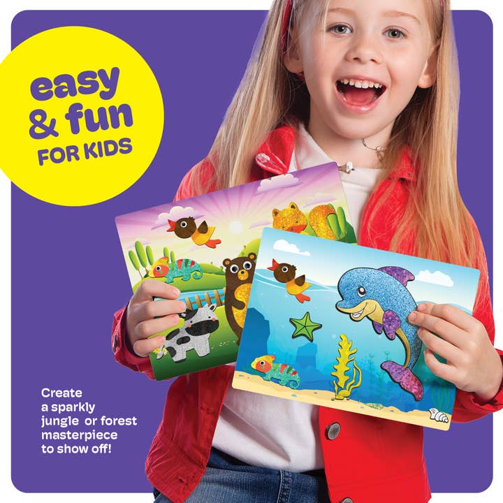 Dan&Darci - Vendita all'ingrosso Kit per lavoretti fai da te - Bambini - Kit di Arte con Fogli Senza Disordine per Bambini - Attività Artistiche e Creative per Bambini Piccoli