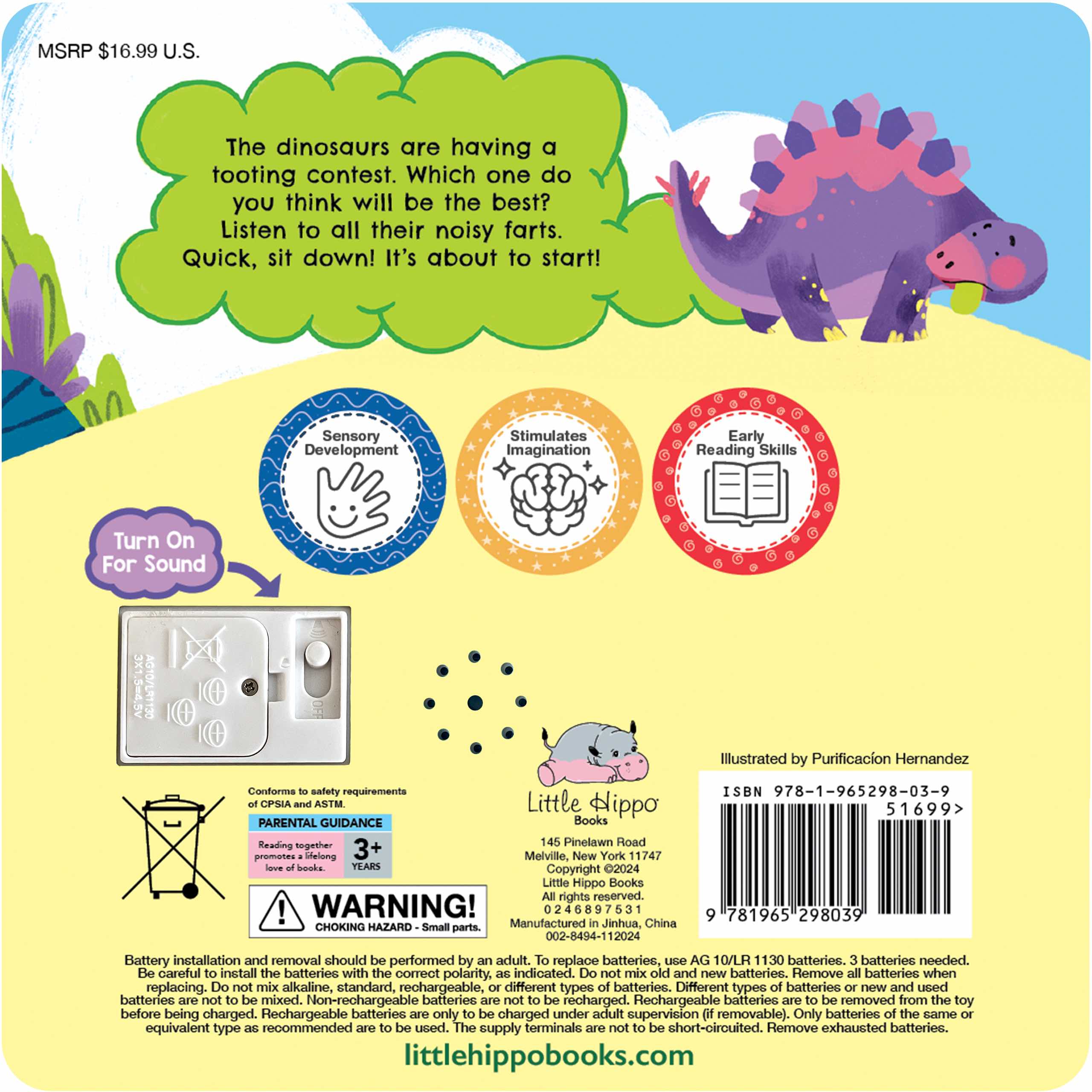 Little Hippo Books - Wholesale Baby & Toddler Book (0-2) - Prehistoric Toots - Sound Book7