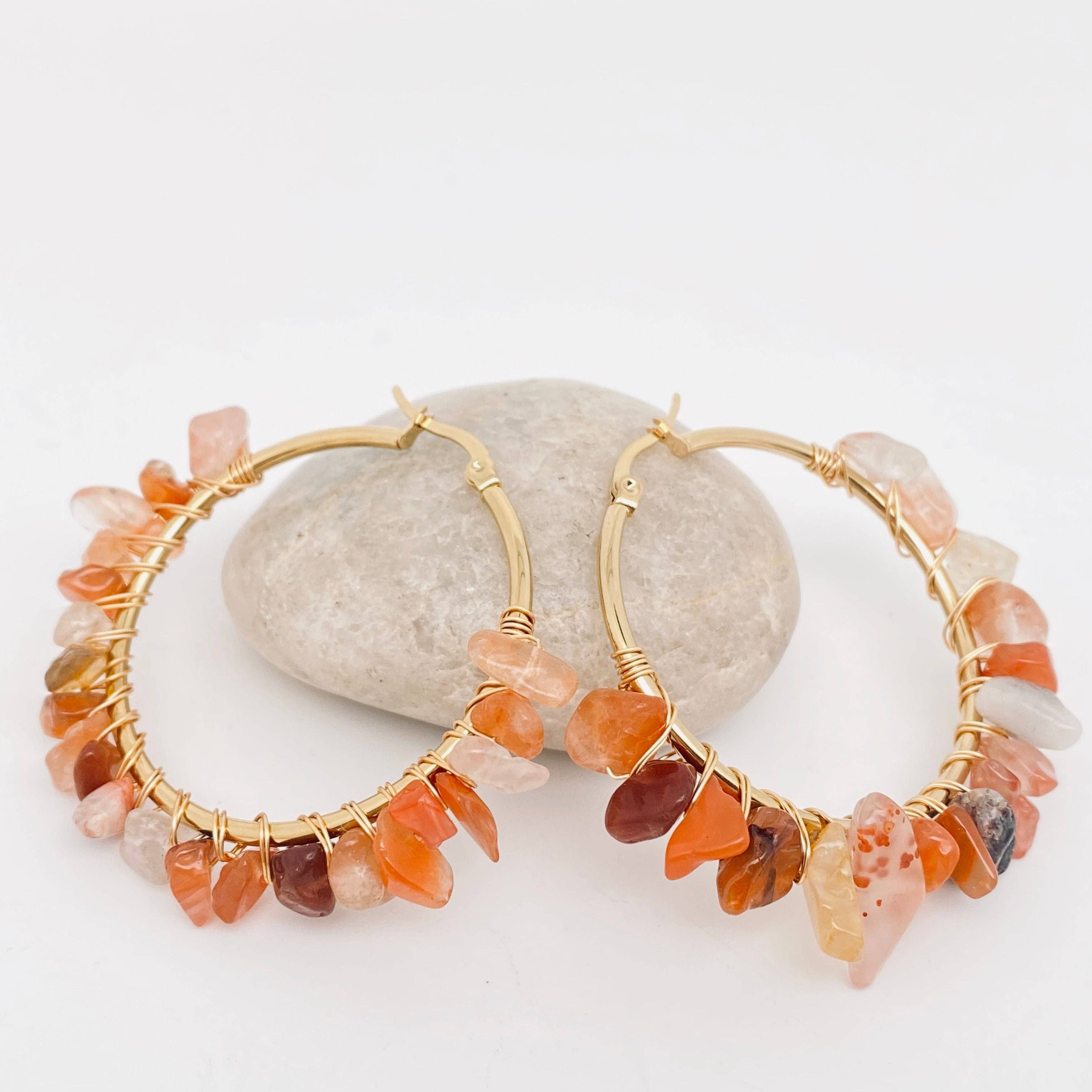 Mio Queena – Engroshandel Hoops – Rustfrit stål håndviklede naturlige grus Hoops8