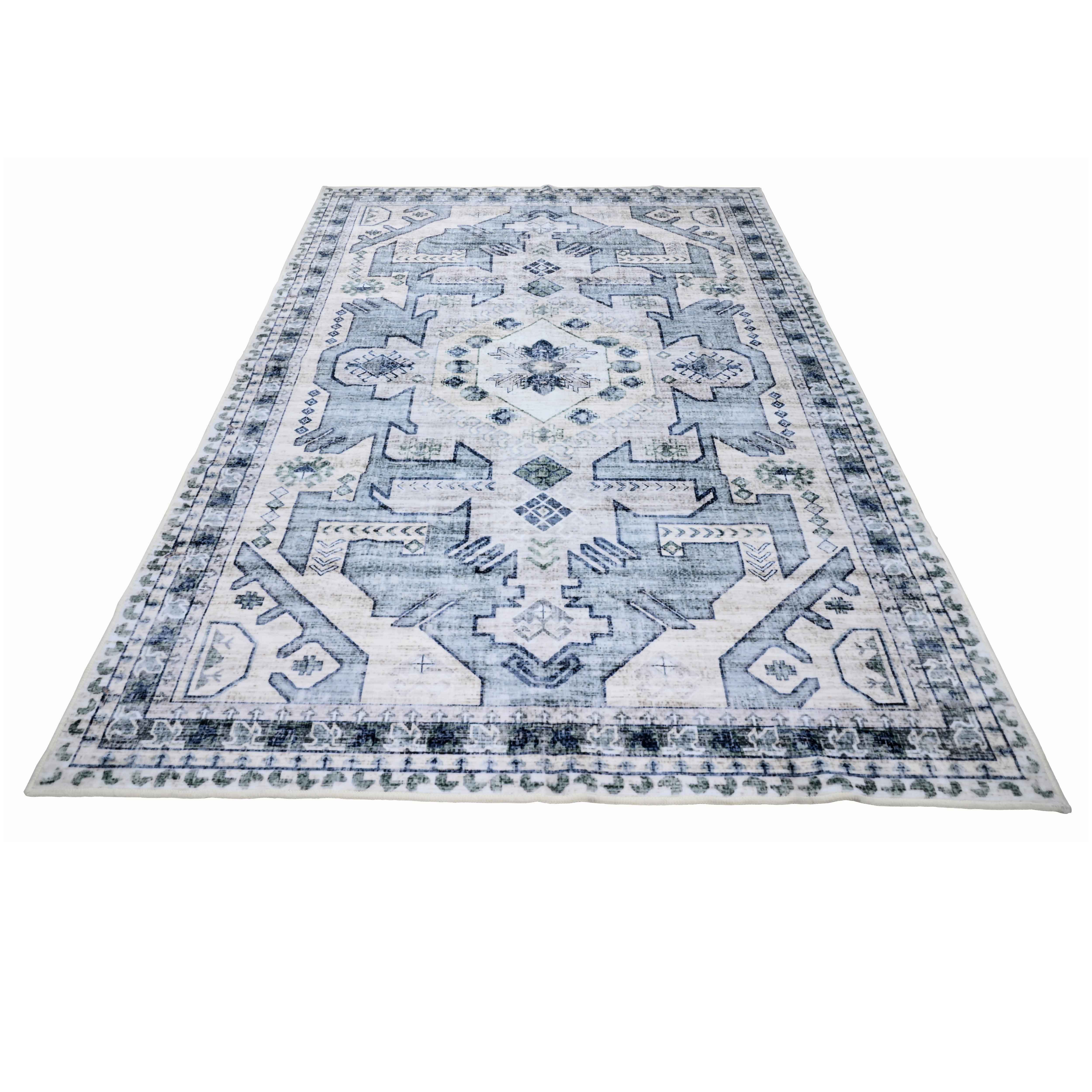 Bed Bath Fashions - Wholesale Area Rug - Bibb Home Washable Flannel Printed Accent Rug with Latex Bac14