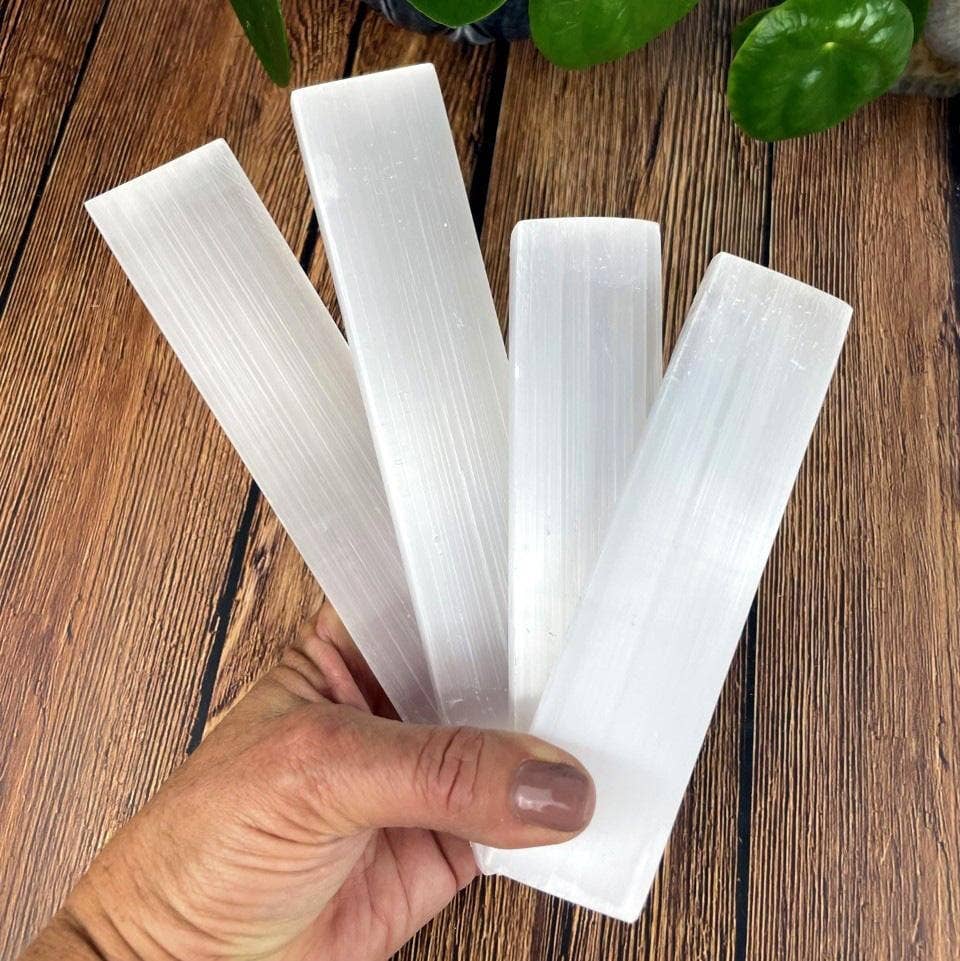 Rock Paradise - Wholesale Spiritual Stone/Crystal - Selenite Crystal Bars - Long Polished Gypsum Rod - Metaphysical - Charging Station8
