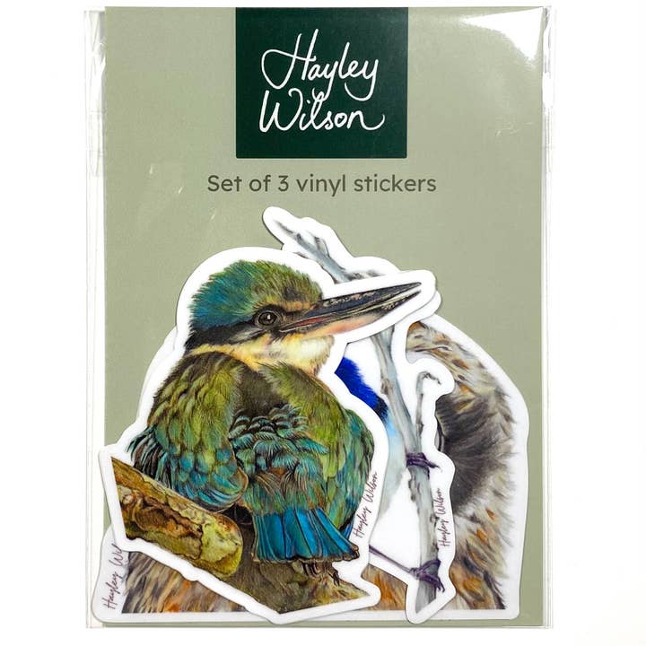 Hayley Wilson - Wholesale Sticker - Birdlife - Set of 3 Stickers1