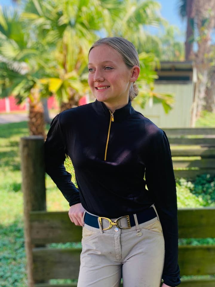 Sun Shirt Black for wholesale by All Things Equestrian