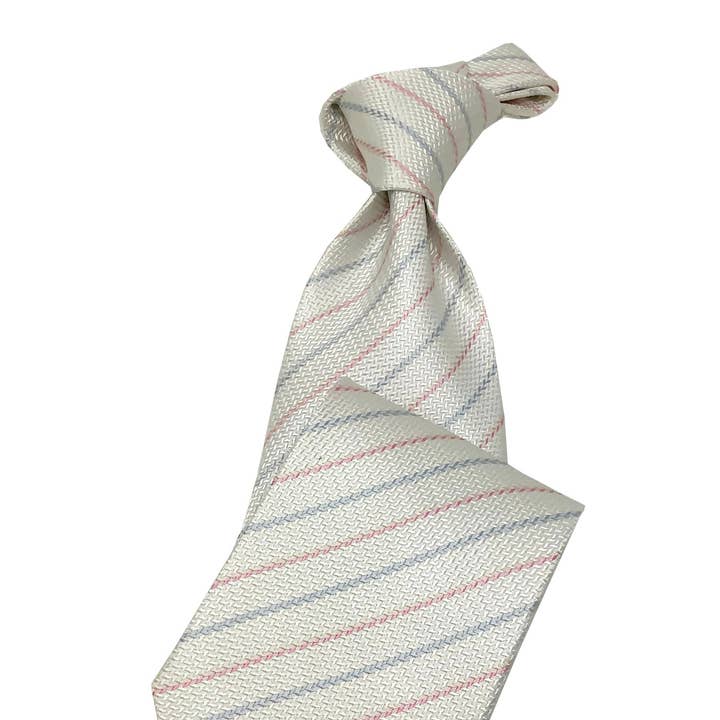 Angelino - Wholesale Necktie – Men’s - Men's White Necktie #3 - Solid Ties-Wedding-Prom-Silk Ties0