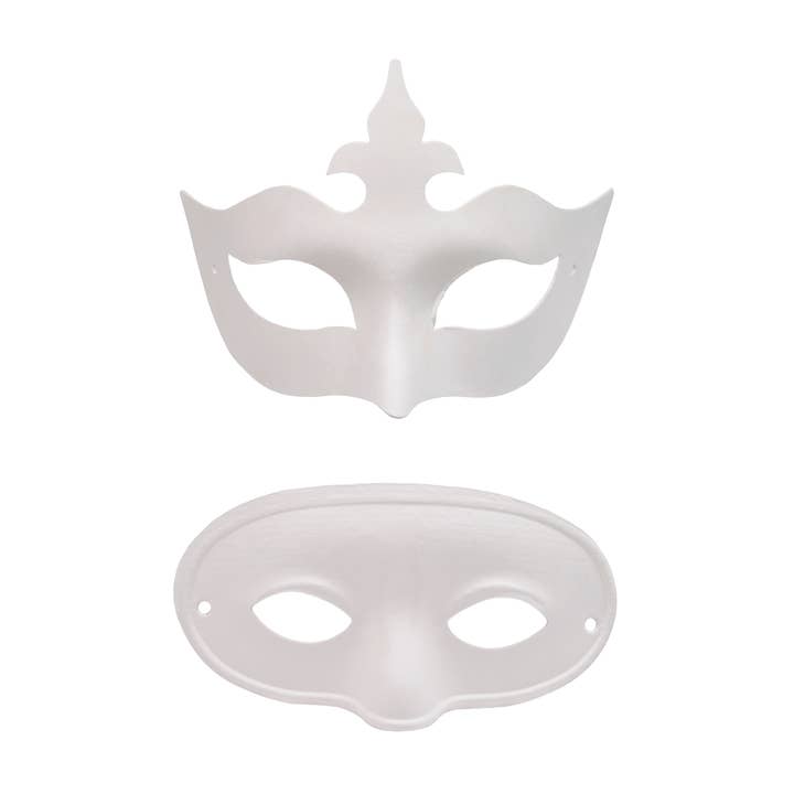 Angels Craft – Engroshandel DIY-hobbysæt – DIY White Paper Masquerade Mask (2 stilarter tilgængelige)