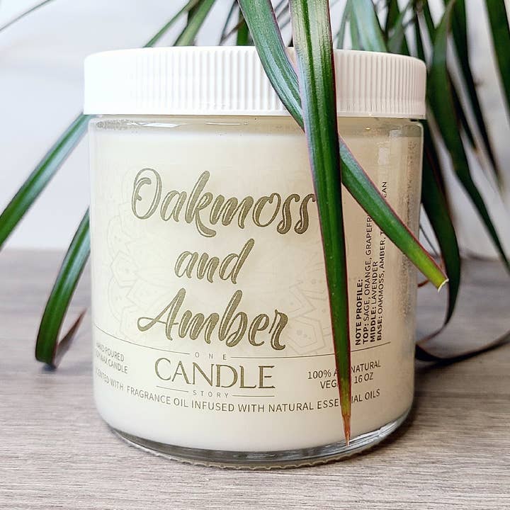 Oakmoss Amber Scented Candles,100% Natural Vegan Soy Wax Candles, Scented w/Fragrance Oils Infused with Natural Essential Oils, Aromatherapy for wholesale by One Candle Story