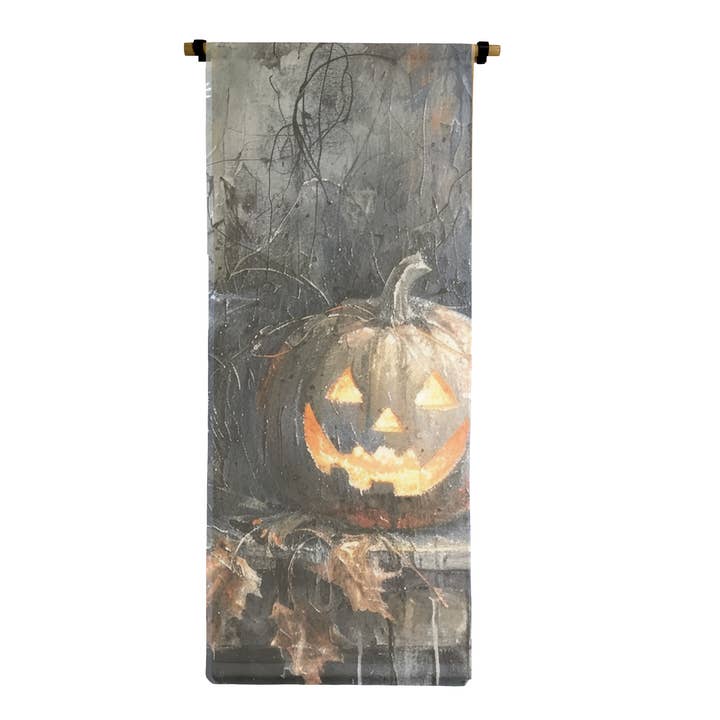 Brayden and Brooks - Wholesale Wall Art Set - 3'x6' Canvas Scroll - Vintage Jack O Lantern