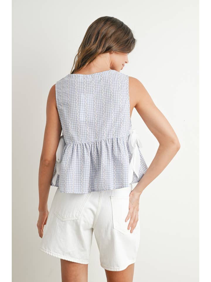 BUTTERMELON - Wholesale Blouse - Women's - Sky Meadow Peplum Top - BMT77508