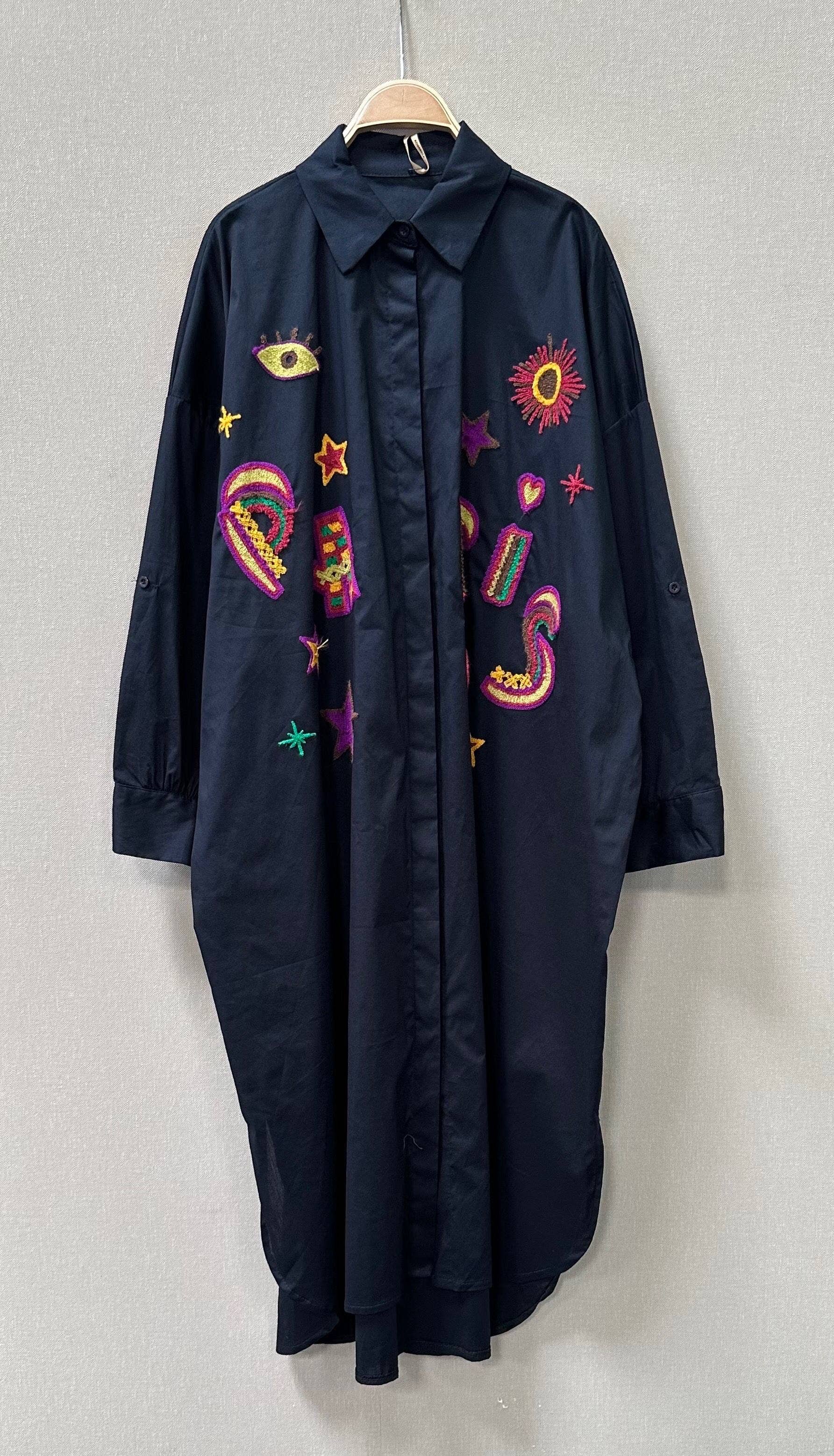 SWEET MAGIC MODA Y COMPLEMENTOS – Vestido - Mulher por atacado – VESTIDO DE ALGODÃO GOLA CAMISEIRO4