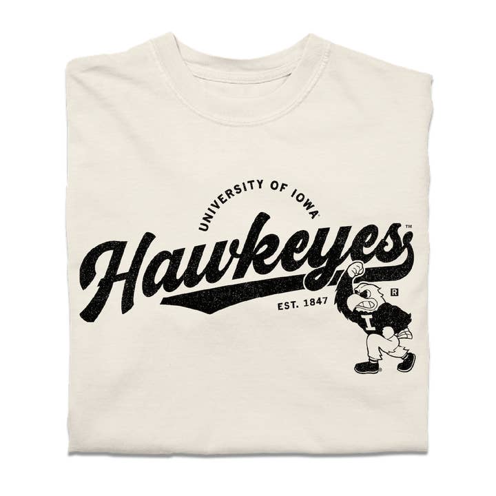 Hawkeyes Script Logo Heavyweight for wholesale by RAYGUN