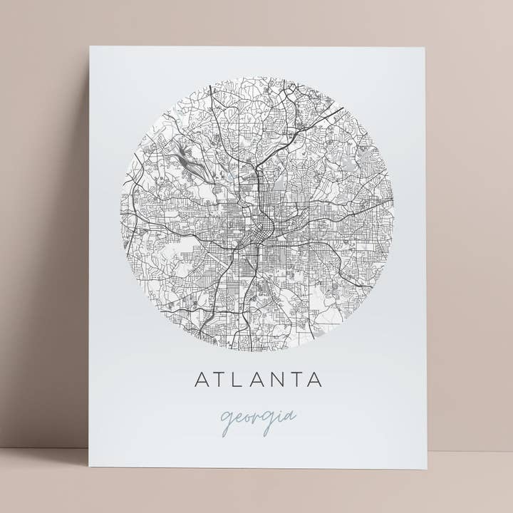 Atlanta, Georgia Map Poster for wholesale by Backstory Map Co.