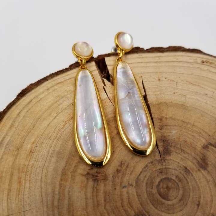 CHAKRA JEWELRY - Wholesale Dangle Earrings - Ocean Abalone Shell Beach Holiday Earrings