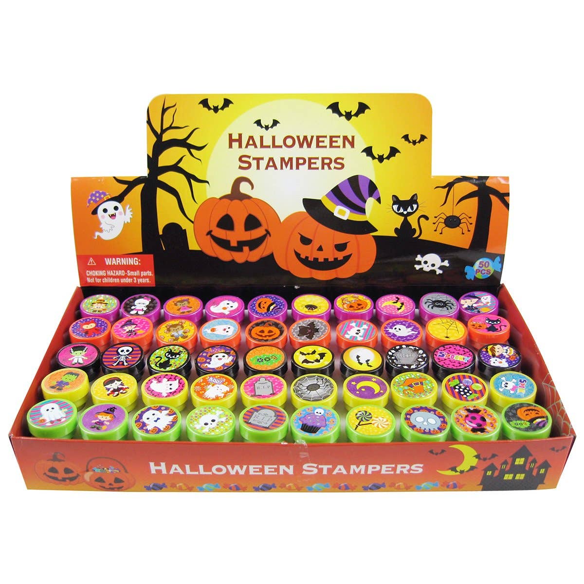 Tiny Mills - Wholesale Rubber/Decorative Stamp - Kids & Baby - 50 Pcs Halloween Assorted Stampers for Kids2