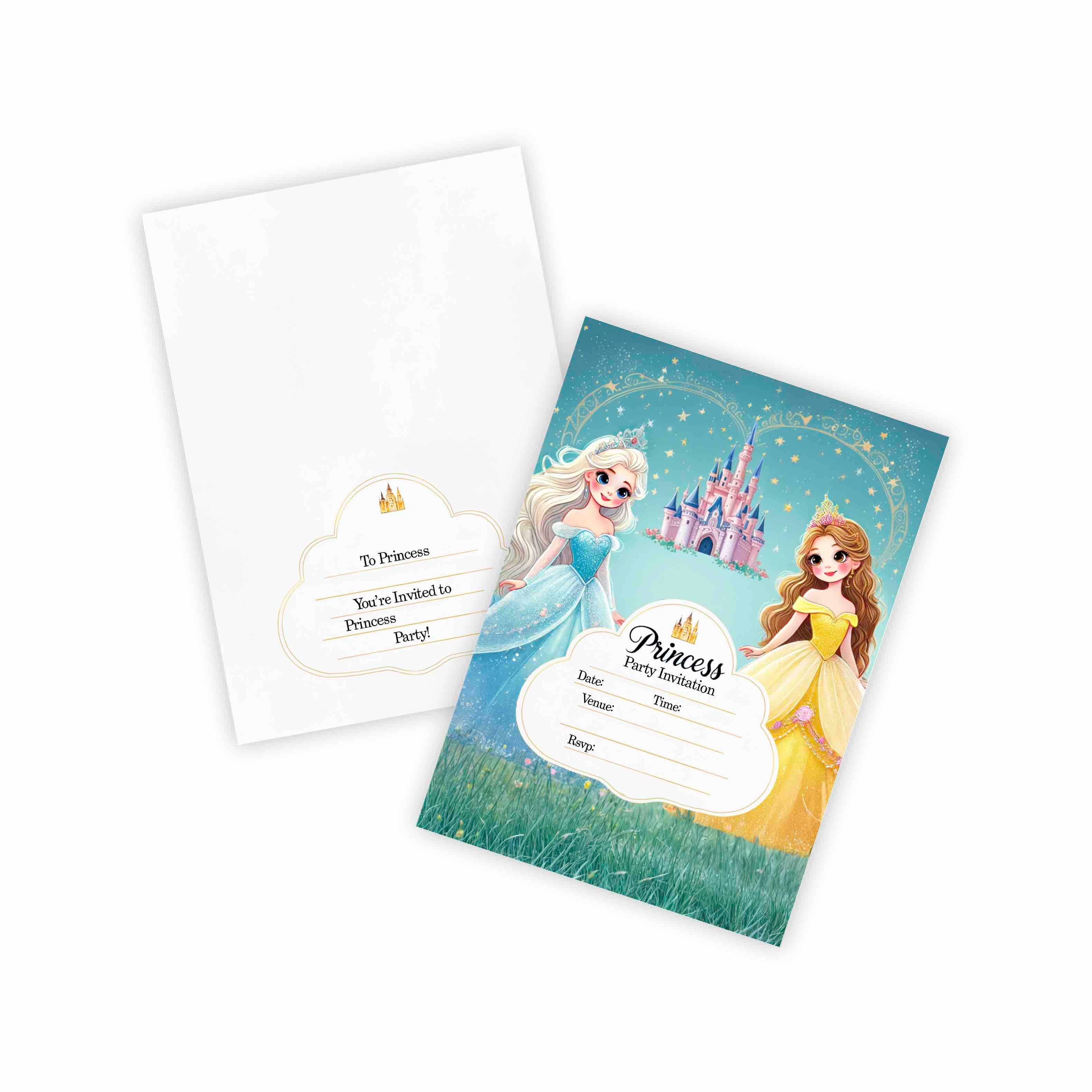 Huxters - Wholesale Invitations - Princess Magic Birthday Party Theme Invitation (14-Pack)