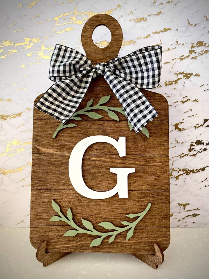Monogram Decorative Cutting Board, Cutting Board Initial, Personalized Kitchen Sign, Home Decor, Housewarming Gift, Mothers Day Gift for wholesale by Alluring Vinyl