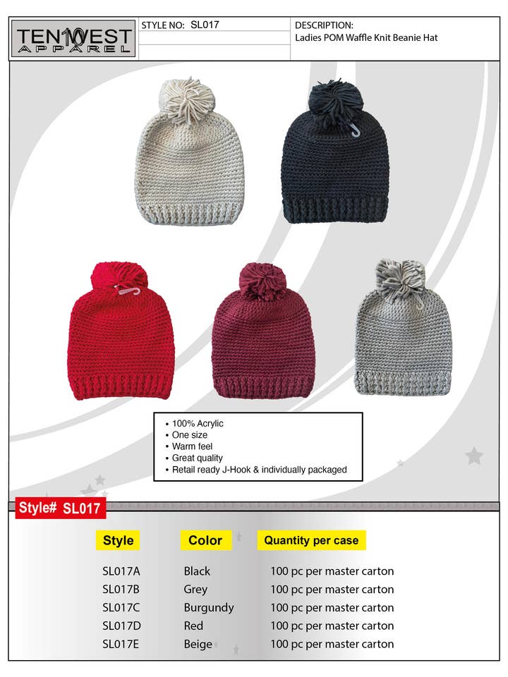 SL017B for wholesale by Ten West Apparel