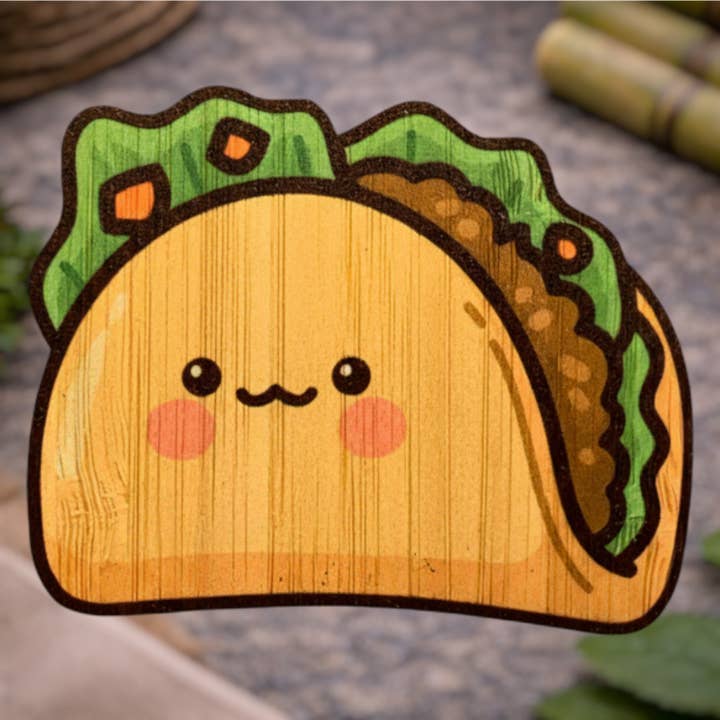 Taco Bonito por atacado de Bamboo Wood Stickers