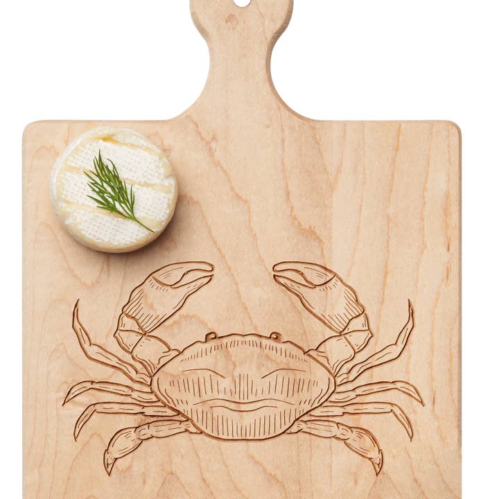 Artisan Maple Paddle Board | Crab | 9" x 6" for wholesale by Sophistiplate