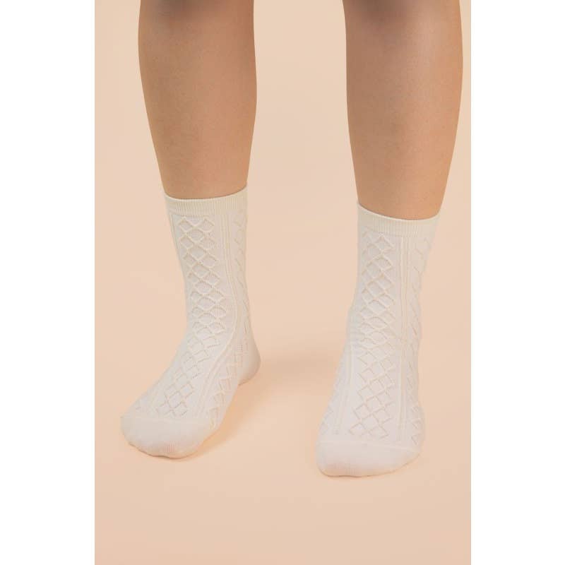 IVE - Wholesale Socks - Women's - Solid Argyle Crew Socks8