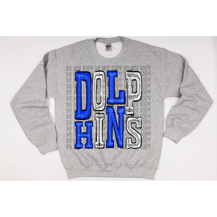 Dolphins - Sweatshirt bleu royal et blanc | Wholesale & Drop pour la vente par NC Creations