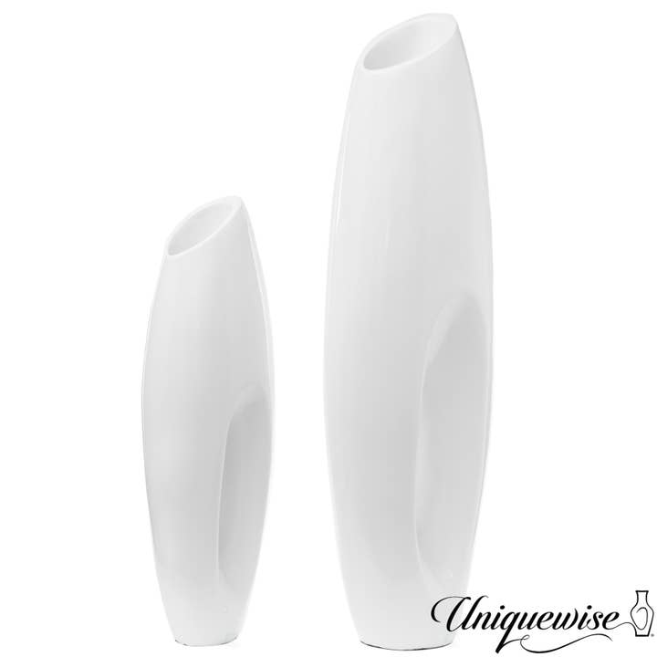 Quickway Imports - Wholesale Vase - 40 Inch Modern White Large Floor Vase9