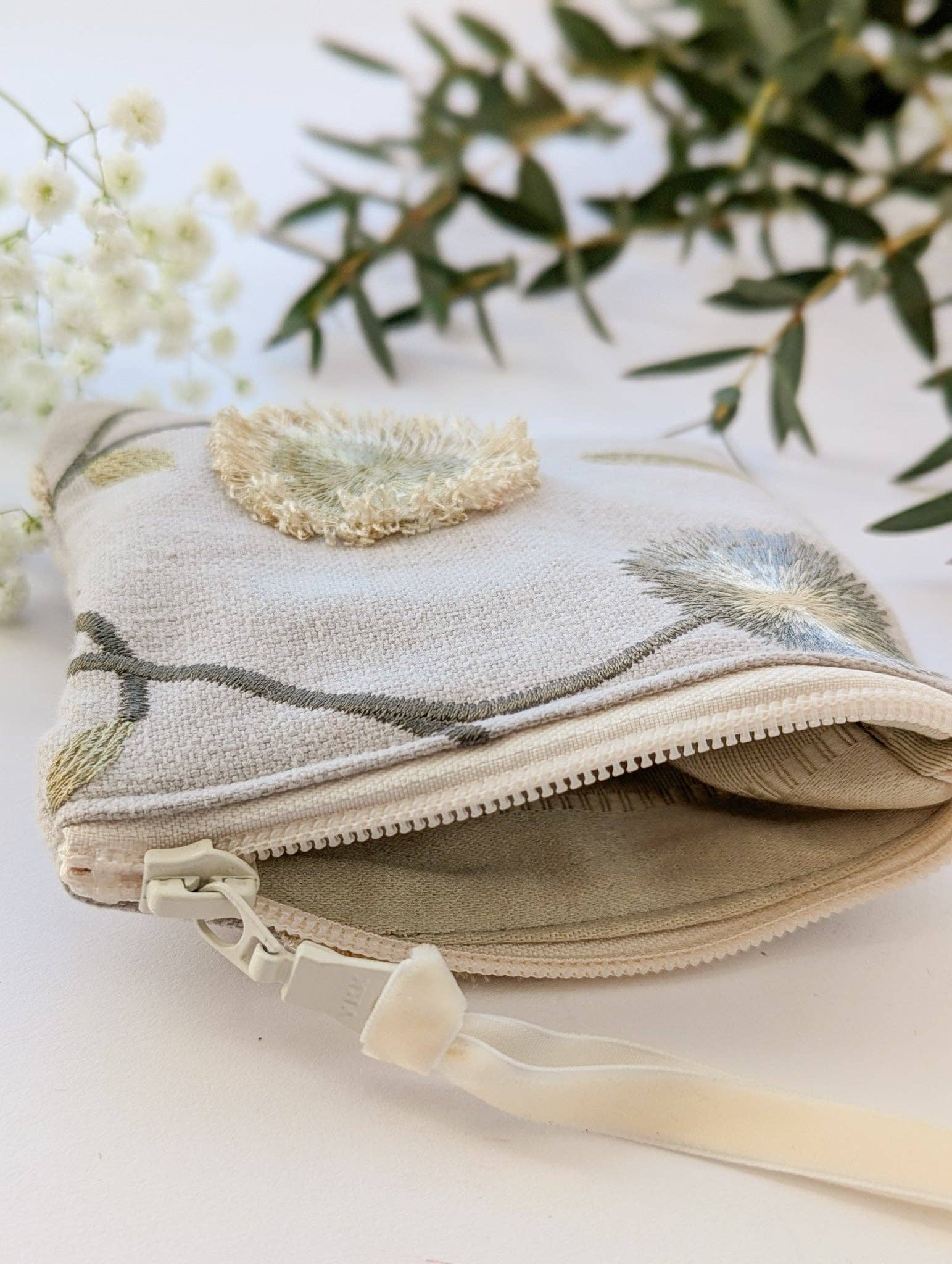 Ash & Rose - Venta al por mayor Monedero - Mujer - Bolso Cuadrado Bordado con Flores 3D1