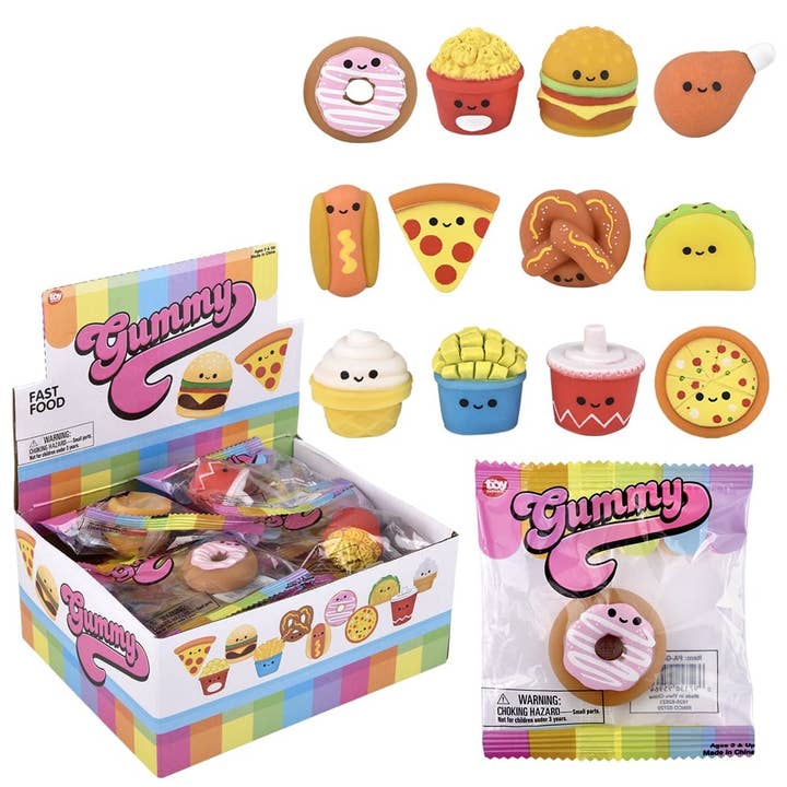 Assortiment de bonbons gélifiés fast-food de 1,5" - LLB Toys pour la vente par La Luna Bella - Toys