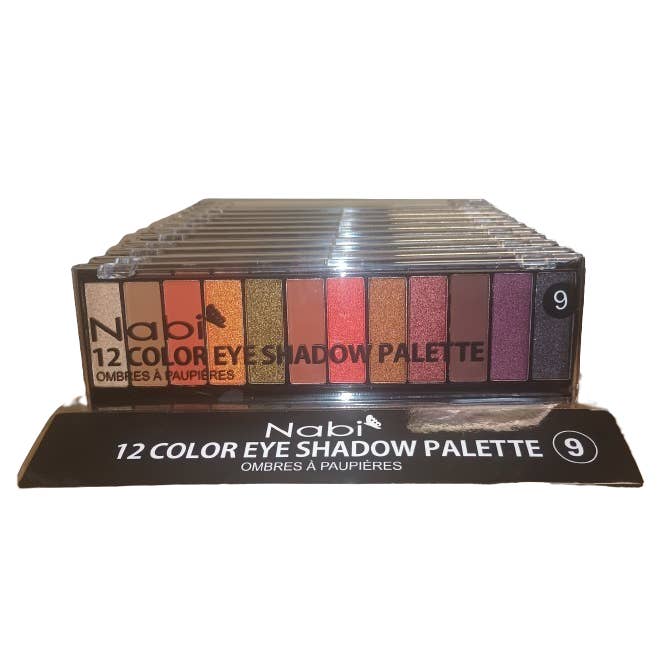Nabi Cosmetic - Wholesale Eyeshadow Palette - A502(09) - 12COLOR EYESHADOW PALETTE 12PCS DISPLAY SET