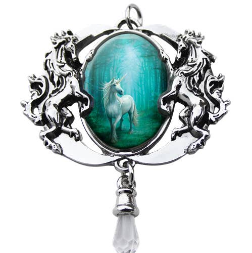 Starlinks Gifts - Wholesale Individual Charm/Pendant - Forest Unicorn Cameo Pendant Anne Stokes EC40