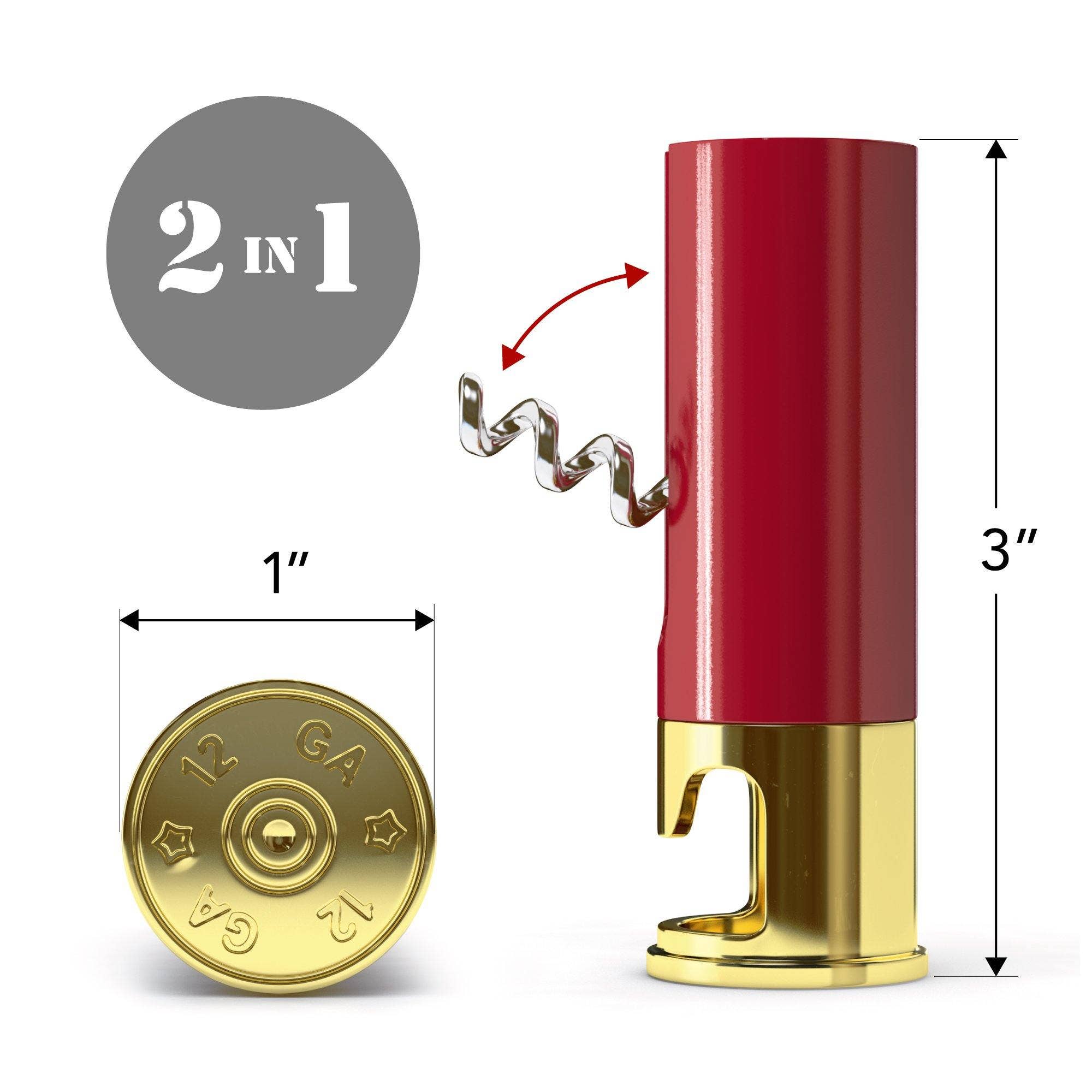 Old Southern Brass - Wholesale Bottle/Wine Opener - 12 Gauge Bottle Opener Corkscrew4