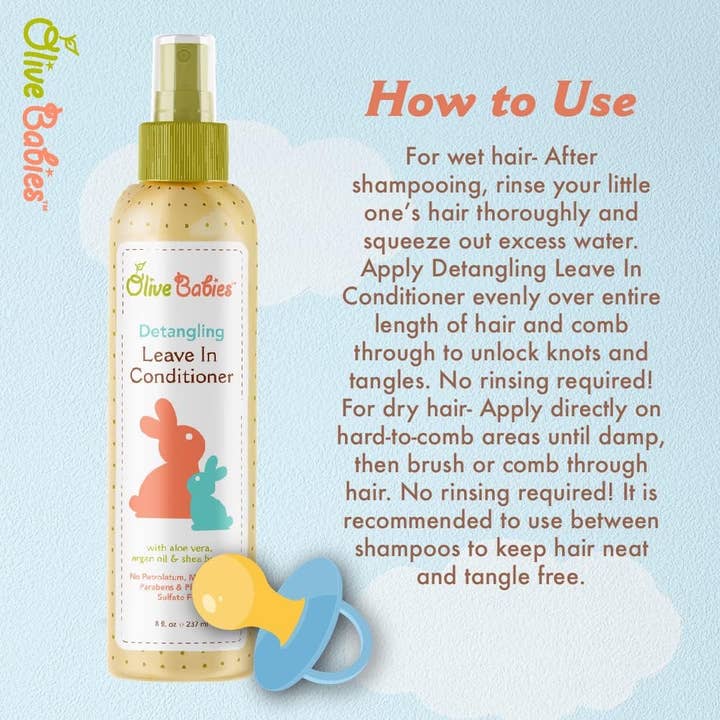 Hair Konection Corporation – wholesale Hårbalsam – Baby – Olive Babies Hair Detangling Leave-in-balsamspray 8 oz
