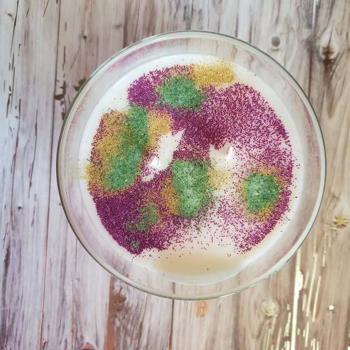 Positive Vibez Only, LLC - Wholesale Jar/Filled Candle - King Cake Scented Soy Candle2