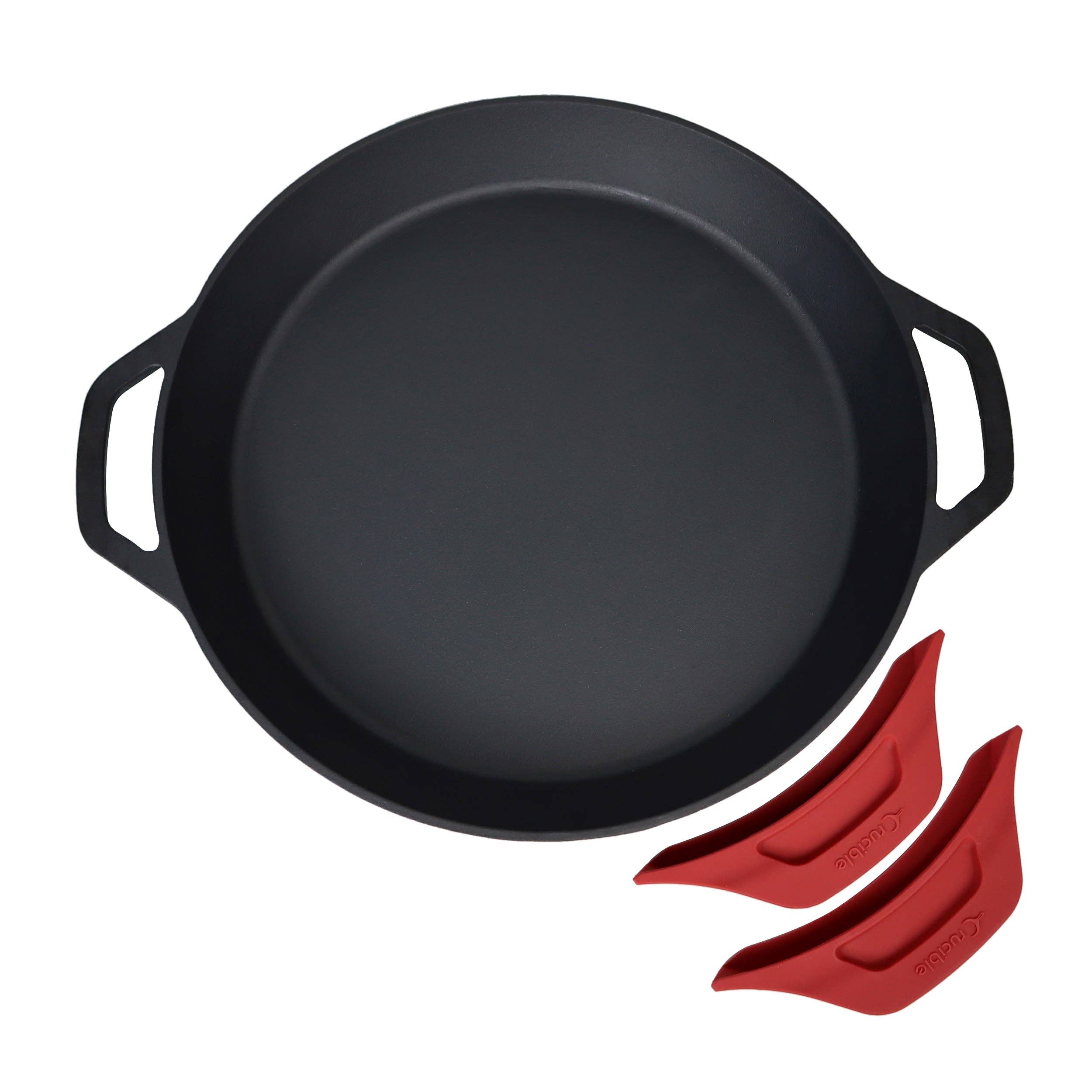 Crucible Cookware - Wholesale Cast Iron Skillet - 15.75-Inch (40 cm) Cast Iron Skillet Set with Dual Loop Hand11