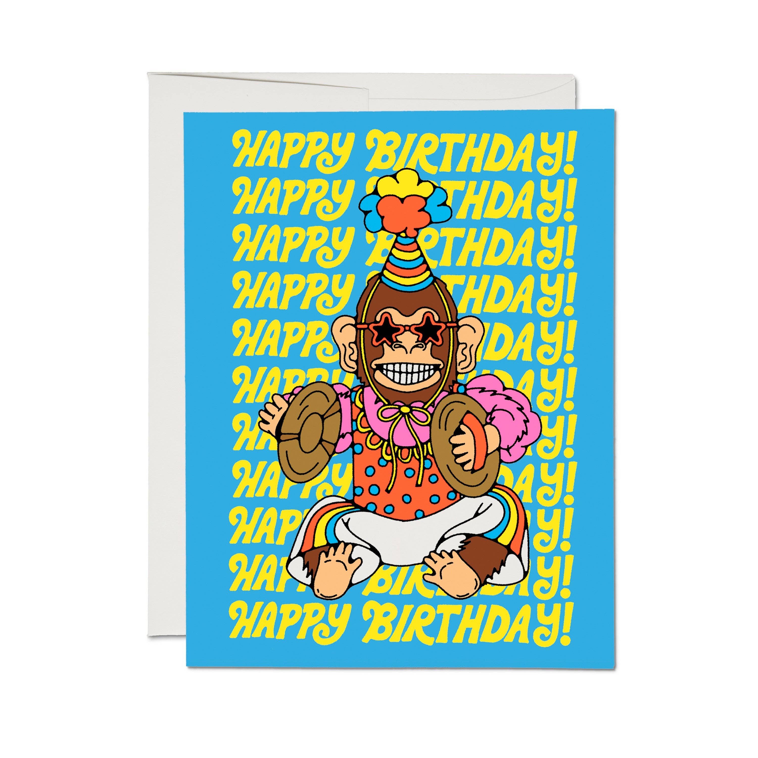 Red Cap Cards - Wholesale Birthday Card - Funky Monkey greeting card