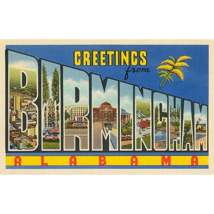 Magnet AL-98 Greetings from Birmingham for wholesale by Found Image Press