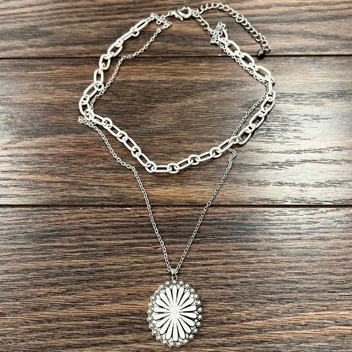 ISAC Trading Inc - Wholesale Pendant/Charm Necklace - 738400, Concho Necklace