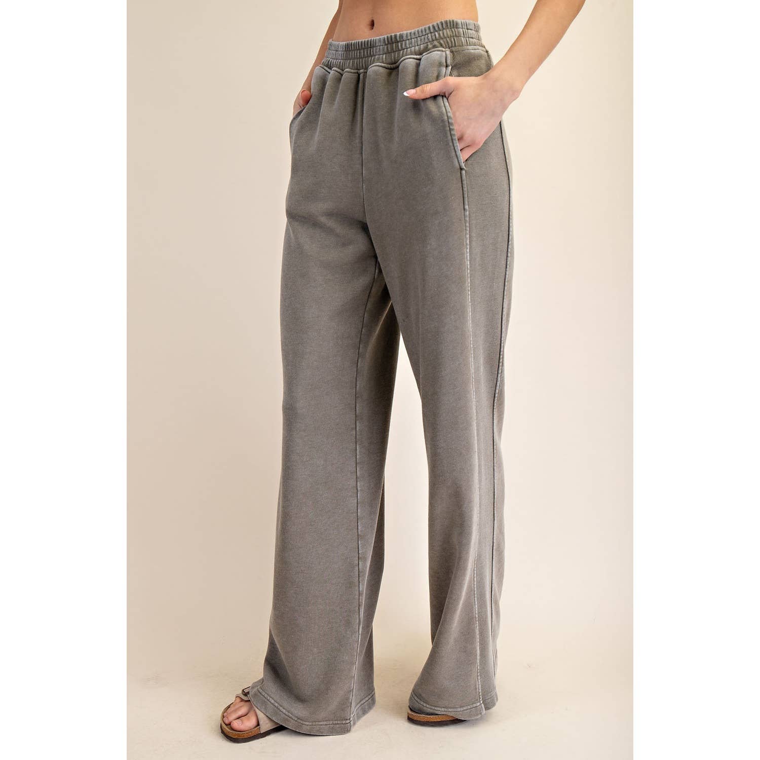 Rae Mode - Vente Pantalon – femme - PANTALON LARGE CÔTÉ CÔTELÉ LAVÉ MINÉRAL23