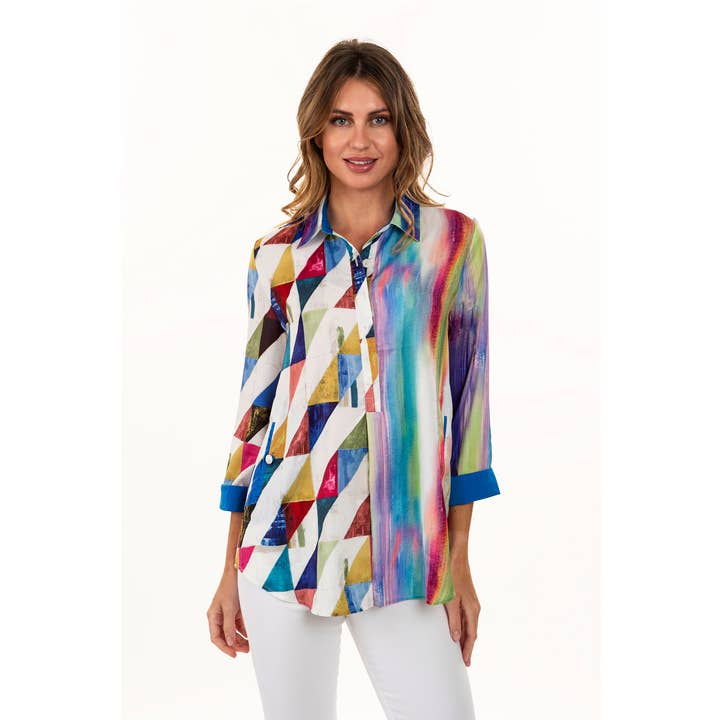 Blusa a tunica pullover con dettaglio taschino abbottonato per la vendita all'ingrosso da parte di Lemon Grass